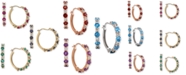 Macy's Gemstone & Diamond Accent Hoop Earring Collection